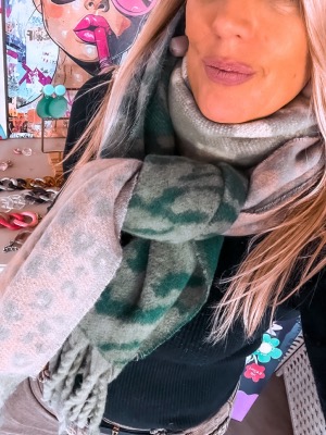 ECHARPE DOUDOU LEOP KAKI