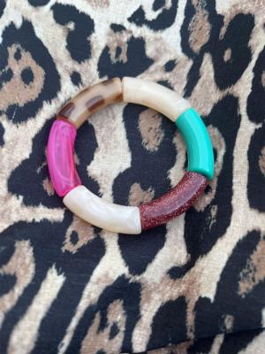 BRACELET BLUSH LEOPARD