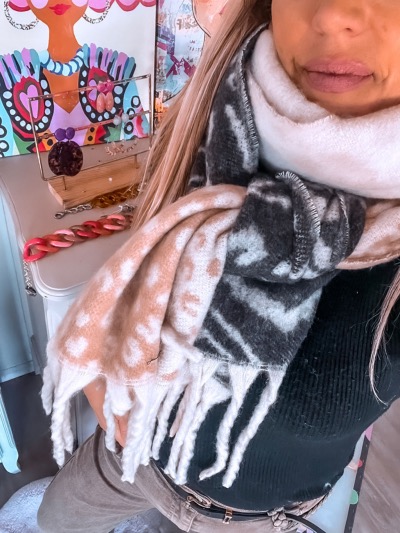 ECHARPE DOUDOU LEOP NUDE