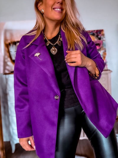 MANTEAU BLAZER ROYAL VIOLET