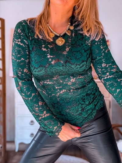 TOP DENTELLE LENA EMERAUDE