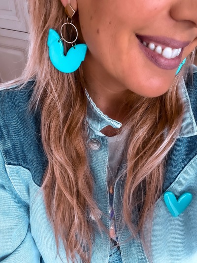 BOUCLES PHILIPPINE LEGERES TURQUOISE