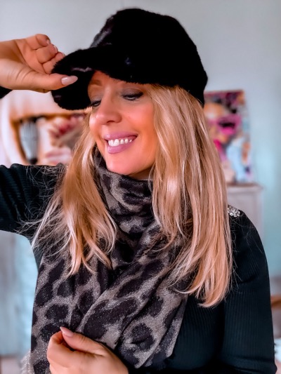 CASQUETTE FURRY CHIC NOIRE