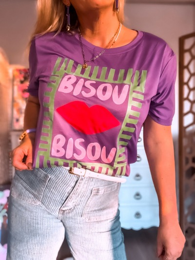 T SHIRT BISOU VIOLET