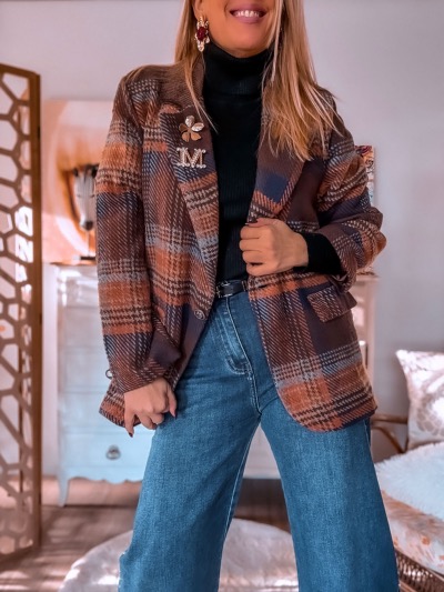 BLAZER MADISON BROWN CARAMEL