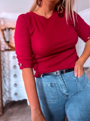 TOP MAILLE LYNA WINE