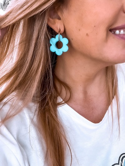 BOUCLES PHILIPPINE SAO3 FLOWER TURQUOISE