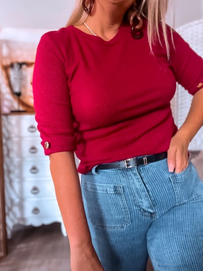 TOP MAILLE LYNA WINE