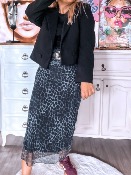 JUPE ANNA LEOPARD BLACK