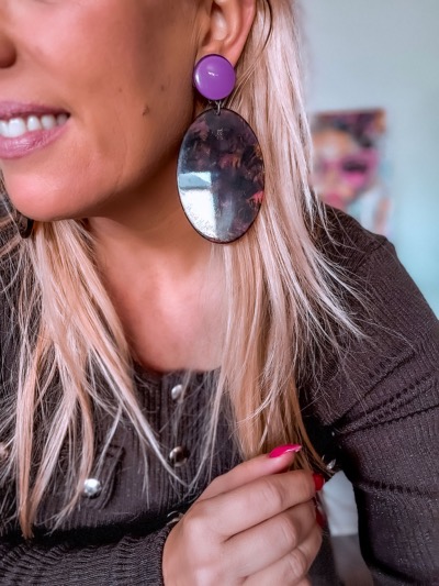 BOUCLES LEOP PURPLE  FRANCINE BRAMLI