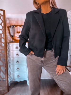 BLAZER CROPPED NOIR