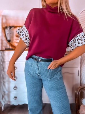 PULL LEGER LEON BORDEAUX